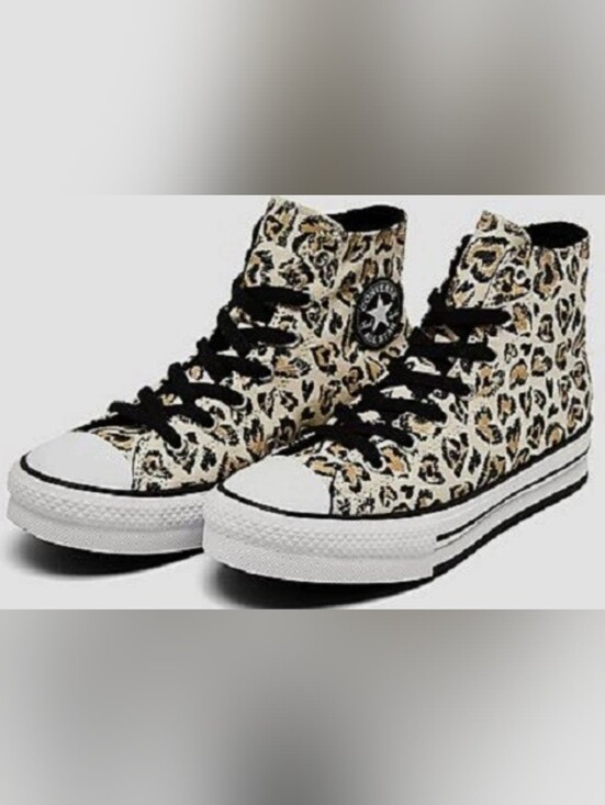 Converse Other - Chuck Taylor All Star EVA Lift Platform High GS  'Leopard' Sneakers Size 6